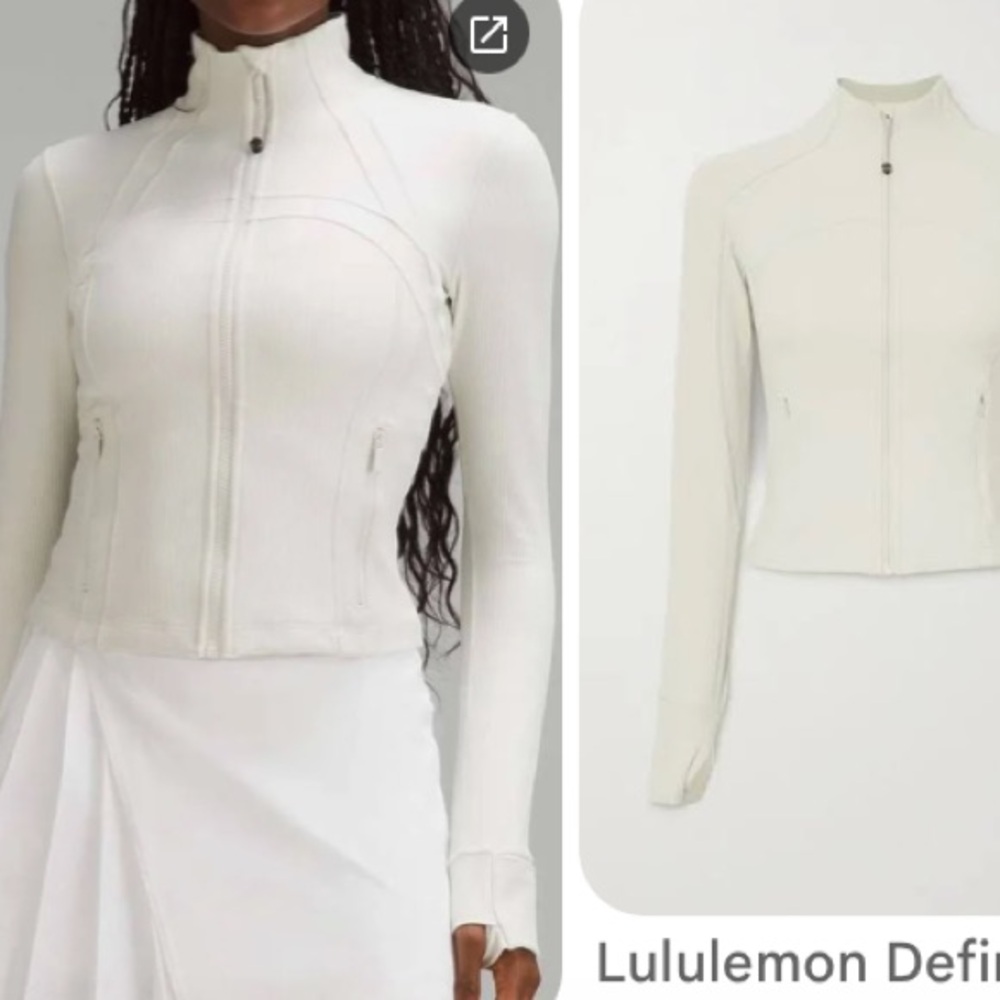 Lululemon ribbed nulu cropped define jacket - bone